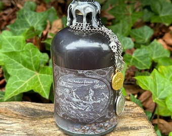 River Styx | Greek Mythology Decor Potion Bottle | Color Changing Potion Bottle | Fantasy Potion | Halloween Potion Bottle | Bookshelf Decor