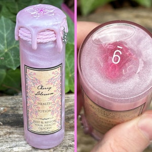 Cherry Blossom DICE Potion | Color Changing Potion Bottle | TTRPG potion bottle | Fantasy potion decor | Dice Potion | Role Playing Game