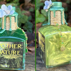 Mother Nature | Color Changing Potion Bottle | Magical Apothecary Potion Bottle | Witch and Wizard Potion | Bookshelf Decor