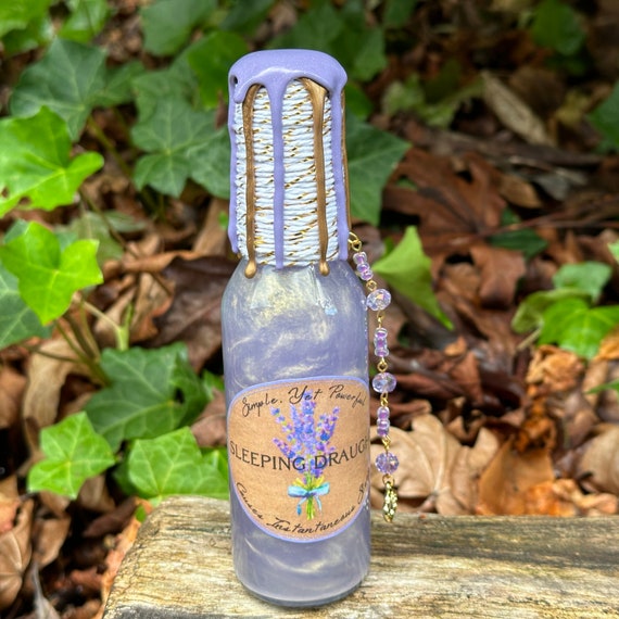 Sleeping Draught | Decorative Color Changing Potion Bottle | Fantasy Wizard Bookshelf Decor