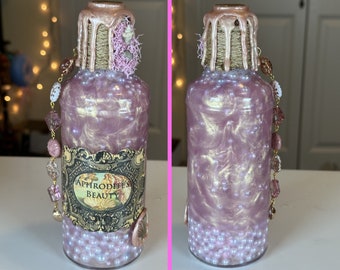 Aphrodite | Color Changing Potion | Mythology Decorative Potion Bottle | Fantasy Potion | Magical Apothecary Bottle | Bookshelf Decor