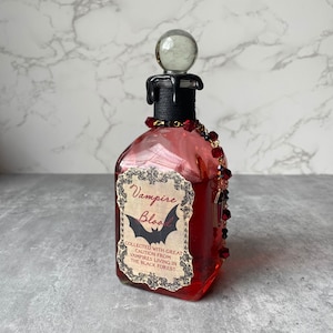 Vampire Blood | Magical Apothecary Witch and Wizard Potion Bottle | Halloween Decor