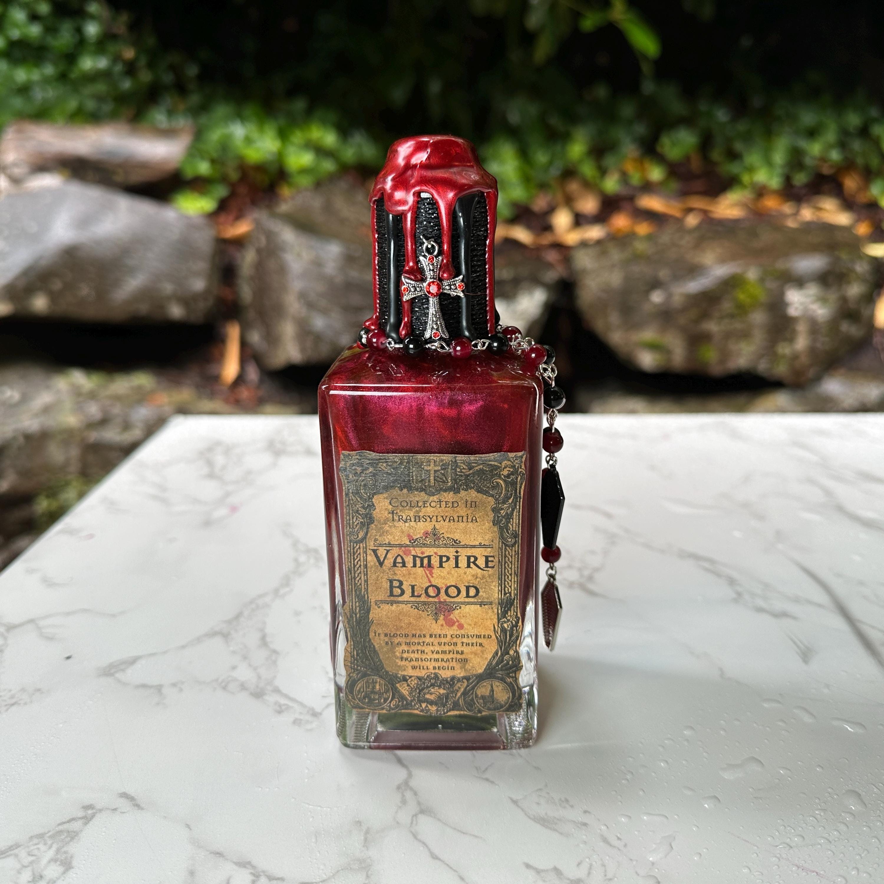 Vampire Blood | Color Changing Potion | Halloween Decorative Potion | Witch and Wizard Potion | Halloween Potion Bottle | Bookshelf Decor