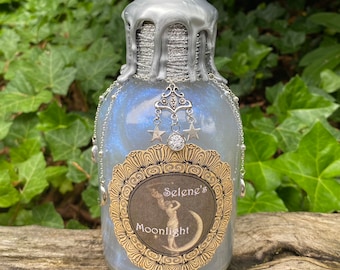 Selene | Goddess of the Moon | Greek Mythology Decorative Color Changing Potion Bottle | Altar Decor