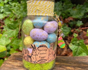 Spring Easter Eggs | Decorative Potion Bottle | Ostara Altar Decor | Tiered Tray