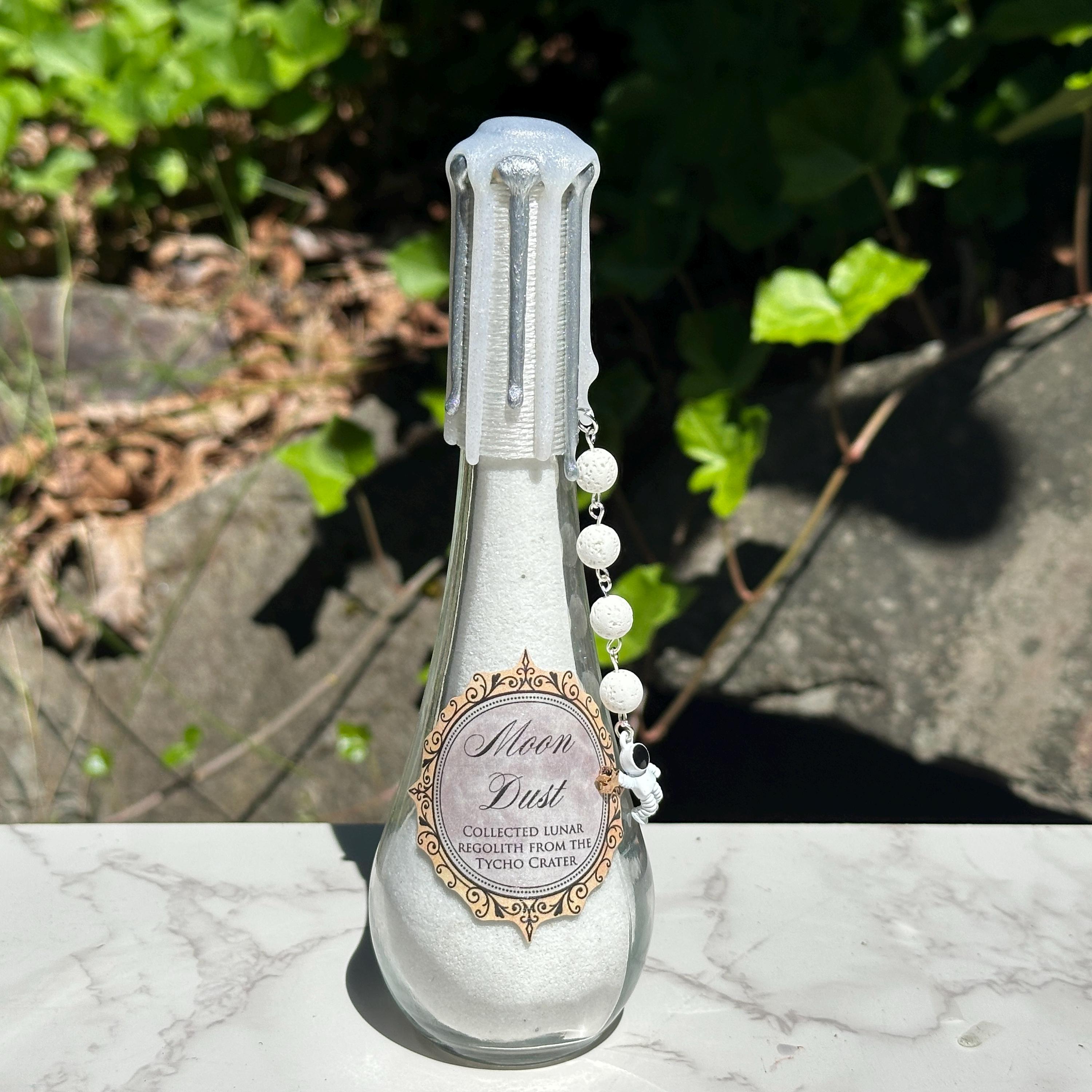Moon Dust | Decorative Potion Bottle | Space Themed Decor | Bookshelf Decor | Magical Apothecary Potion Bottle | Halloween Potion Bottle