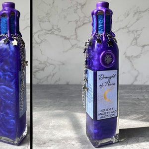 Draught of Peace | Magical Apothecary Potion Bottle | Witch and Wizard Potion | Color Changing Potion