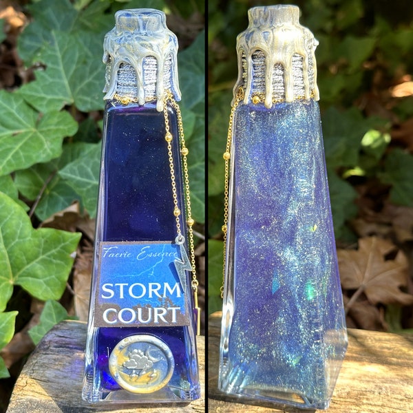 Storm Court | Color Changing Decorative Potion Bottle | Faerie Fantasy Books