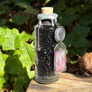 Star Stuff | Color Changing Decorative Potion Bottle | Fantasy Galaxy Bookshelf Decor
