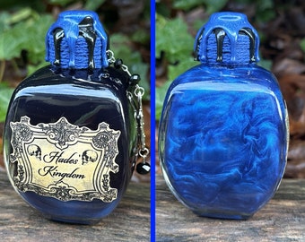 King of the Underworld | Decor Potion Bottle | Color Changing Potion Bottle | Greek Mythology Potion Bottle | Bookshelf Decor | Altar Decor