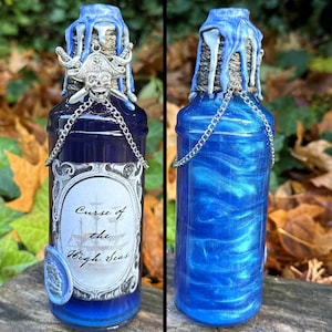 Curse of the High Seas | Color Changing Potion | Magical Apothecary Potion Bottle | Witch and Wizard Potion | Bookshelf Decor | Pirate Decor