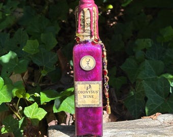Dionysus | Greek Mythology Decorative Color Changing Potion Bottle | Altar Decor | Fantasy Prop