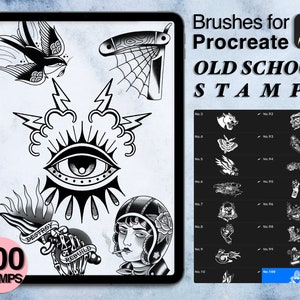 100 timbres old school procréer | brosses à procréer | style de tatouage | Gagnez du temps et explorez maintenant