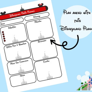Instant Download Disneyland Day Planner Instant Download