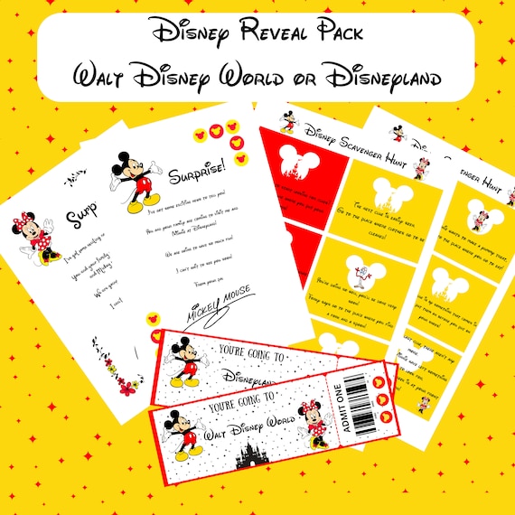 Disney Reveal Scavenger Hunt Printable