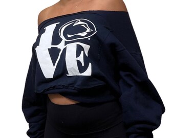 Penn state cropped hoodie Clearance