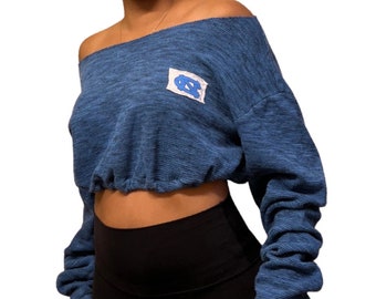 Unc cropped sweatshirt clearance