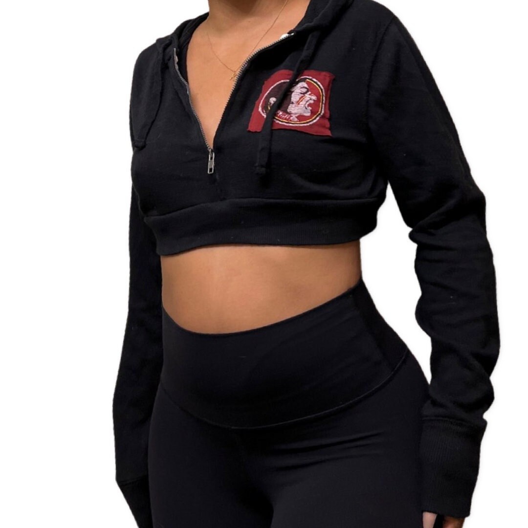 Cropped Zip Hoodie - Etsy
