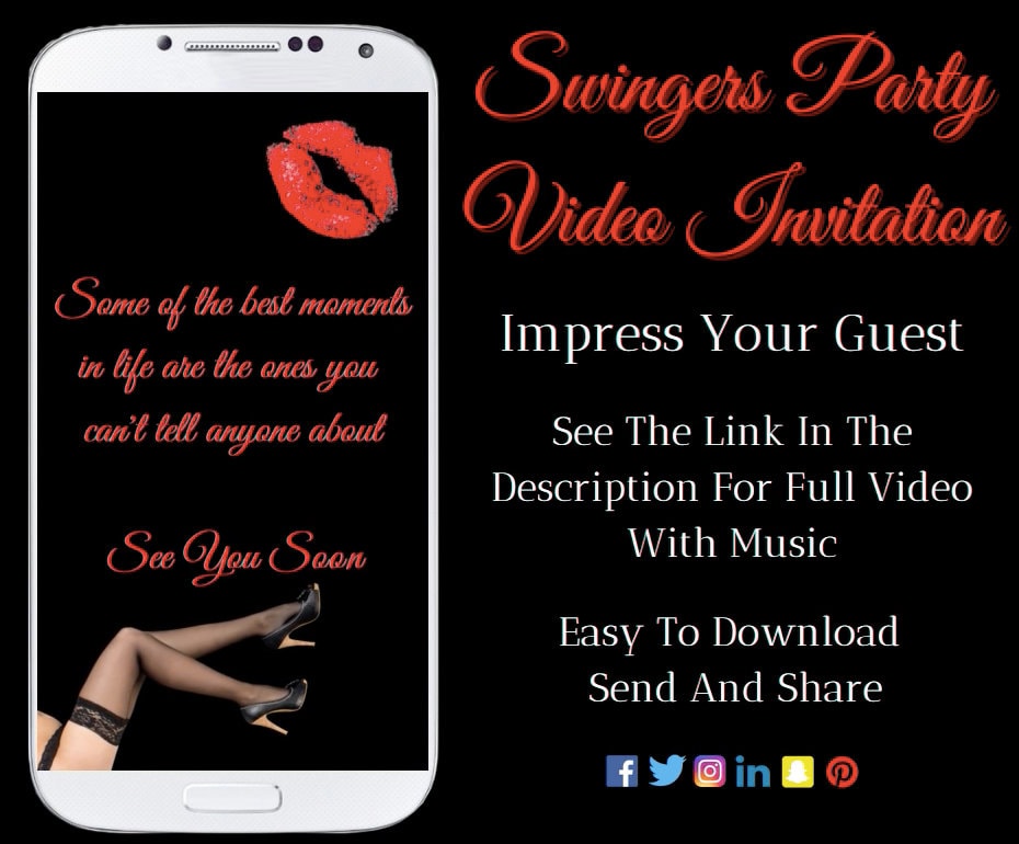 Swingers Party Video Invitation Erotic Couples Evenings image
