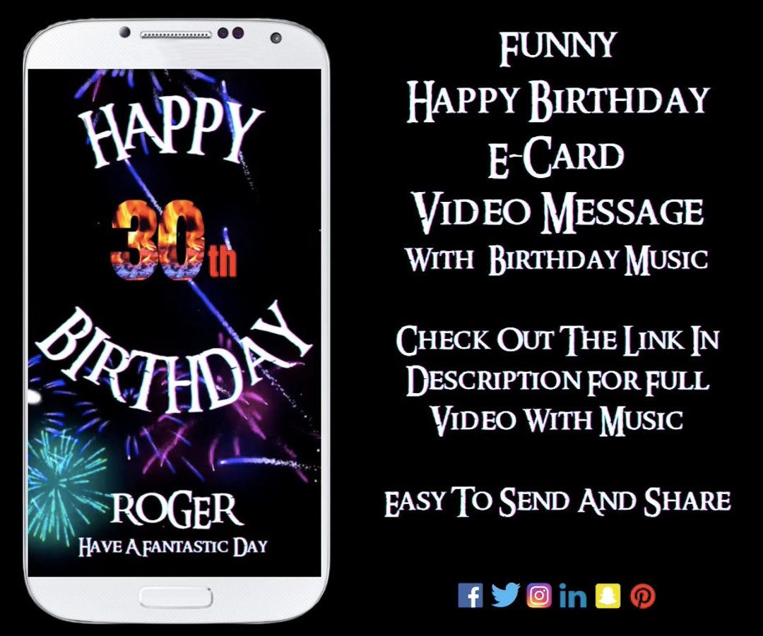 Personalised Funny Happy Birthday E-card Video Message Digital - Etsy Personalised Funny Happy Birthday E-card Video Message Digital - Etsy