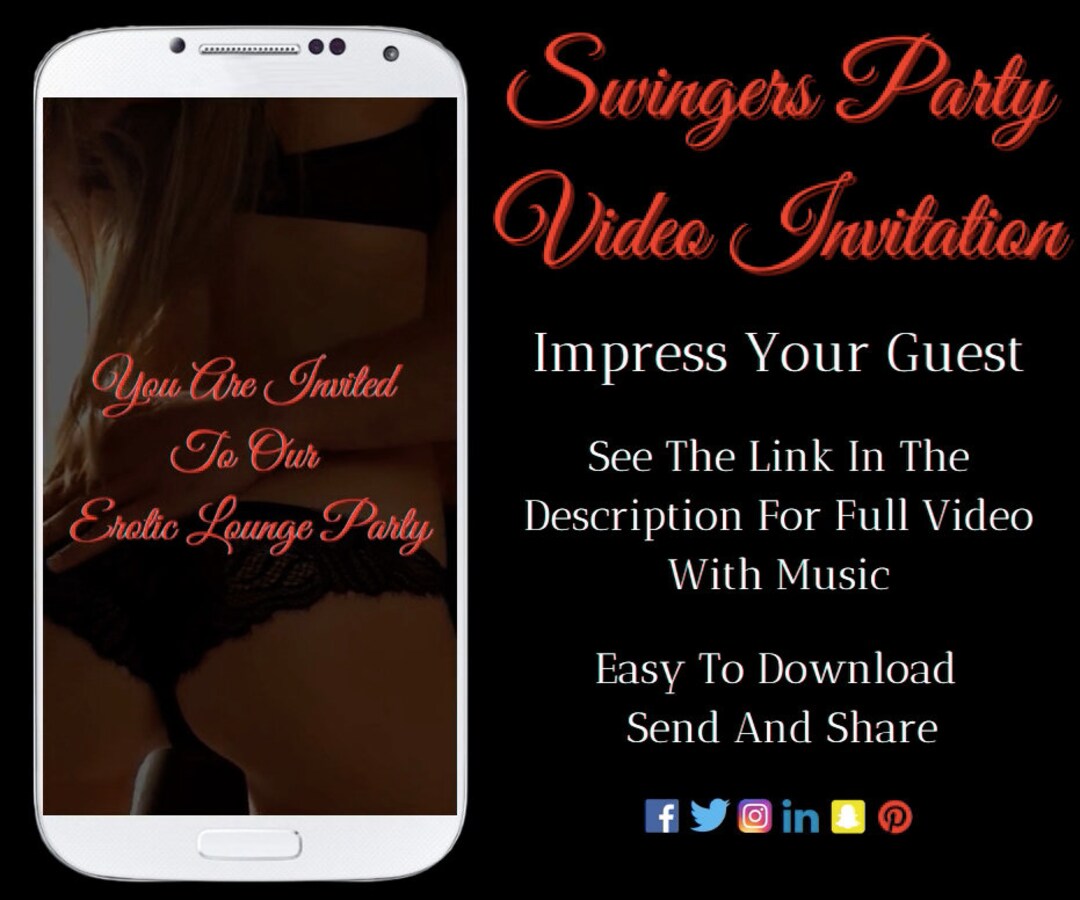 Swingers Fiesta Video Invitación Parejas Eróticas Veladas Foto