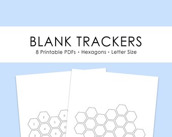 Monthly Hexagon Blank Trackers