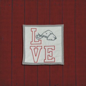 Handmade Customizable Love Elephant Mug Rug