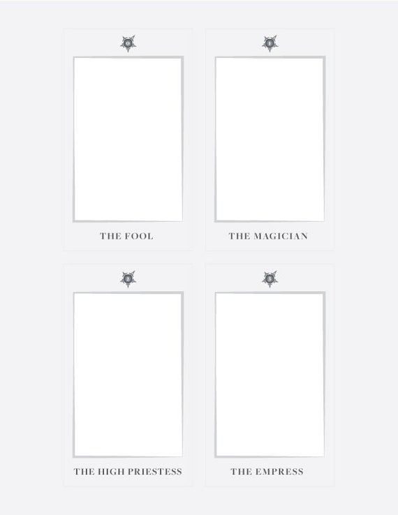Blank Printable Tarot Cards Make Your Own Tarot Cards DIY - Etsy
