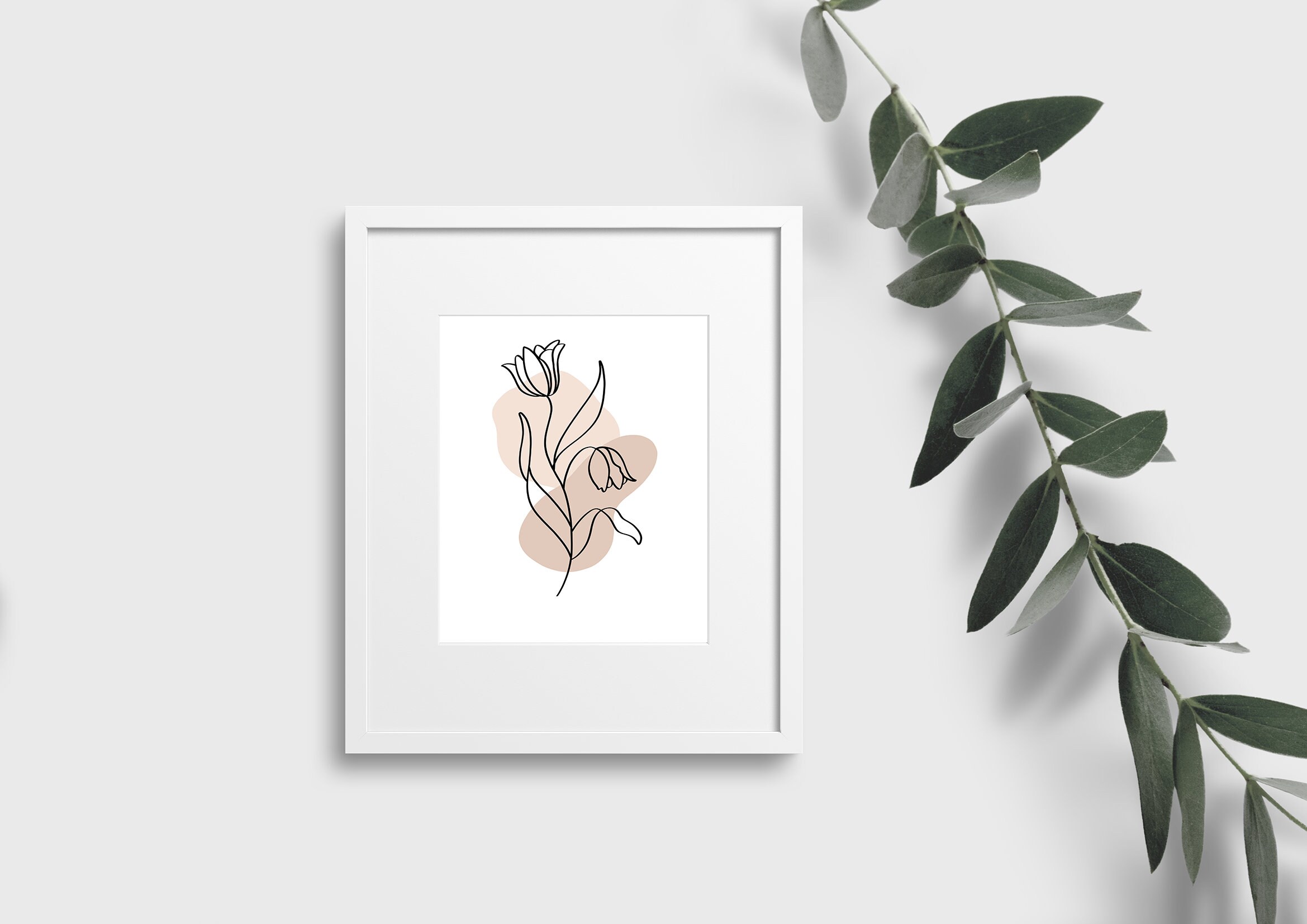 Flower One Line Art. One Line Drawing, Modern Line Art. Minimalist Line ...