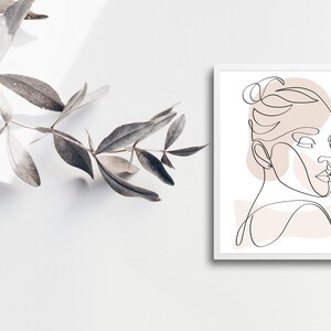 Pretty Woman One Line Art. One Line Drawing, Modern Line Art ...