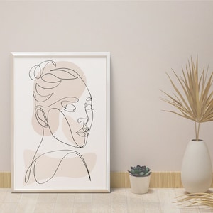 Pretty Woman One Line Art. One Line Drawing, Modern Line Art ...