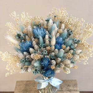 Blue Dried Flowers Dried Flowers in Turquoise Light Blue Dark Blue