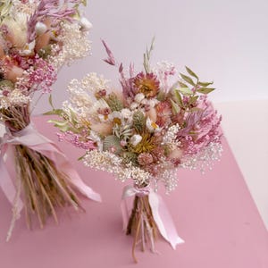 small pink dried flower bouquet gift