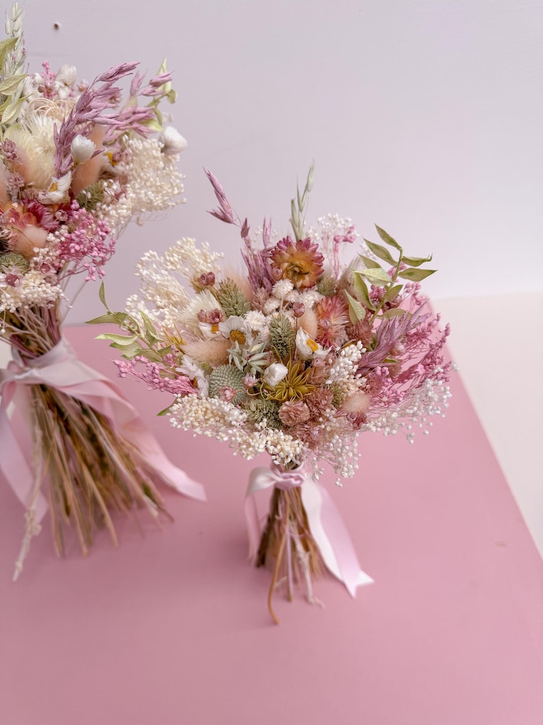 small pink dried flower bouquet gift