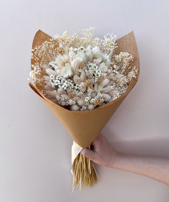 Dried Flower Bouquet White