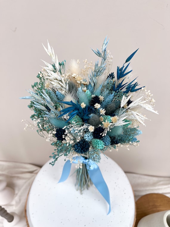 Dried Flowers Mixed Blue Bunch