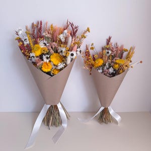 burnt orange dried flower bunch
