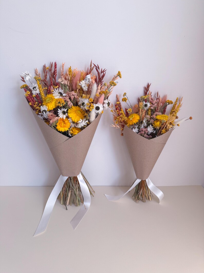 burnt orange dried flower bunch