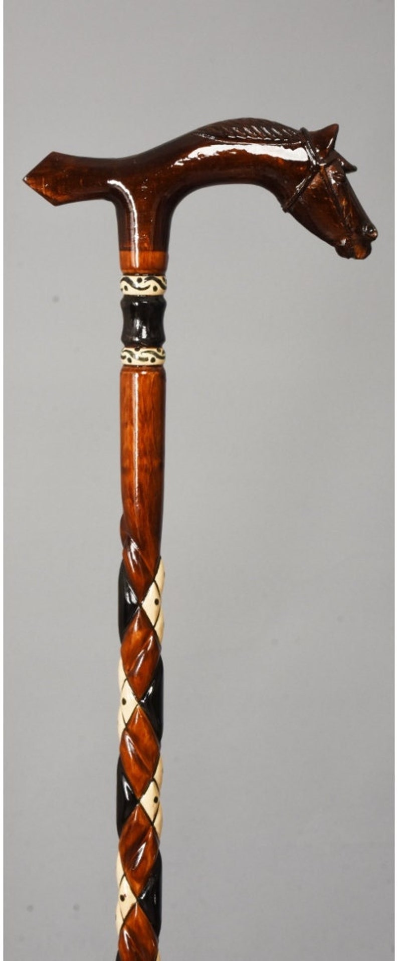Luxury Handcarved Wood Horse Head Walking Cane for Men and Etsy