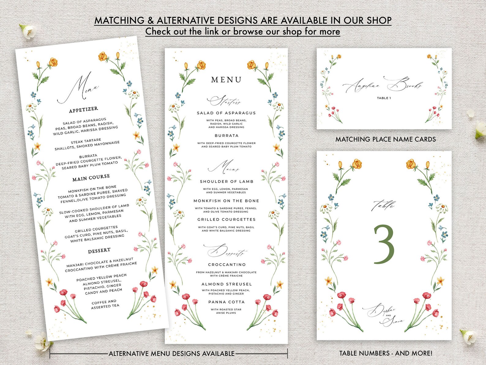 IONA - Wedding Seating Chart Template, Flower Seating Table Assignment ...
