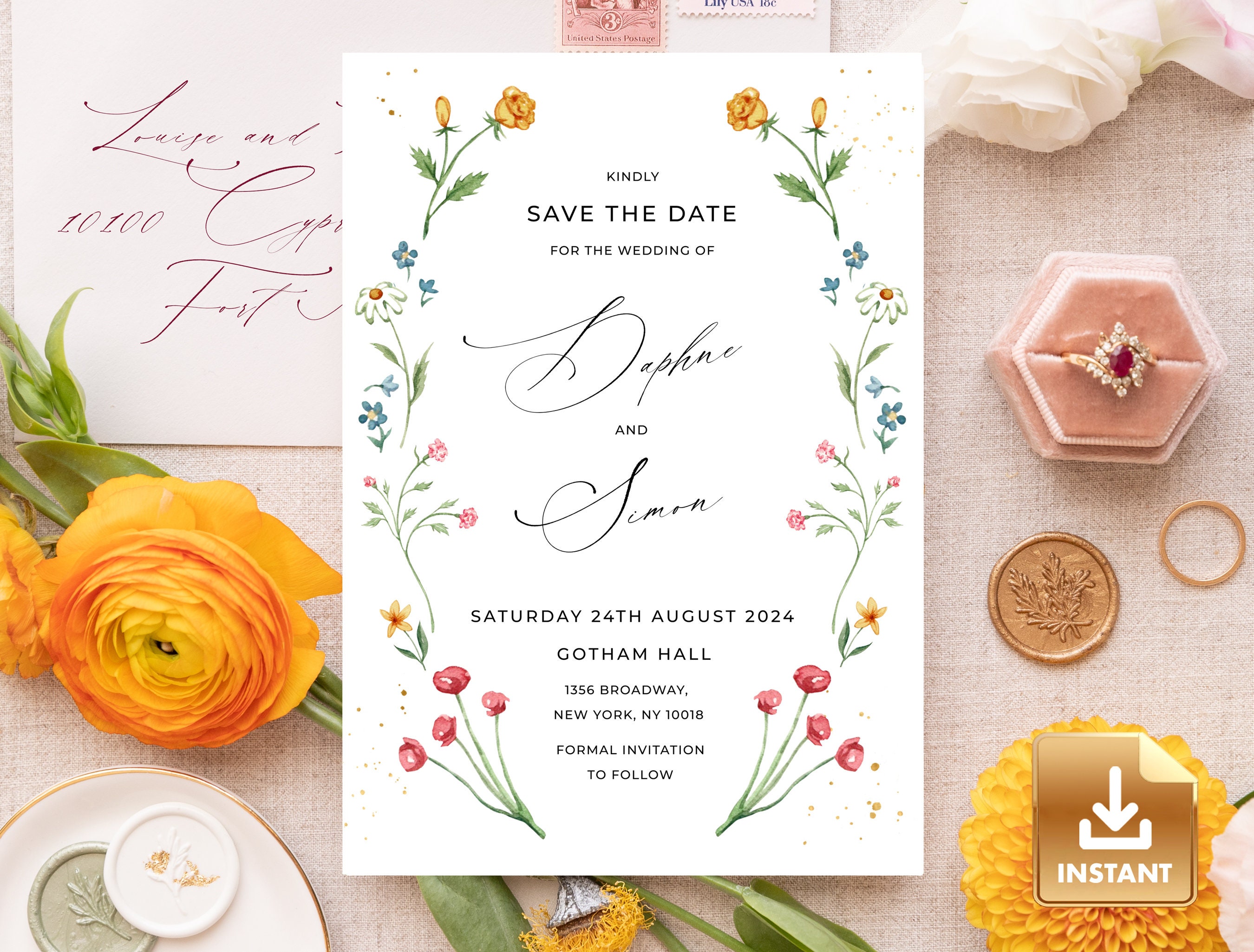 Save Date Template - Etsy New Zealand