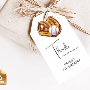 Baseball Thank You Card Template, Rookie of the Year Baseball Party, Printable Thank You Card, Baseball Birthday Thank You Card