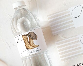 Rodeo Water Bottle Label: Western Birthday Party (INSTANT Download)