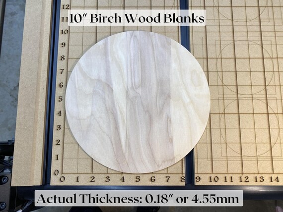 Pack of 12 Circles Round Wooden Blanks Birch Plywood 1/8 Round Birch Wood  Door Hanger Blanks Crafting Natural Unfinished 