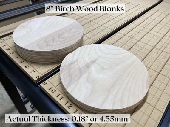 Wood Circle 6 Inch, 1/8 inch Thick, Pack of 10 Unfinished Plywood