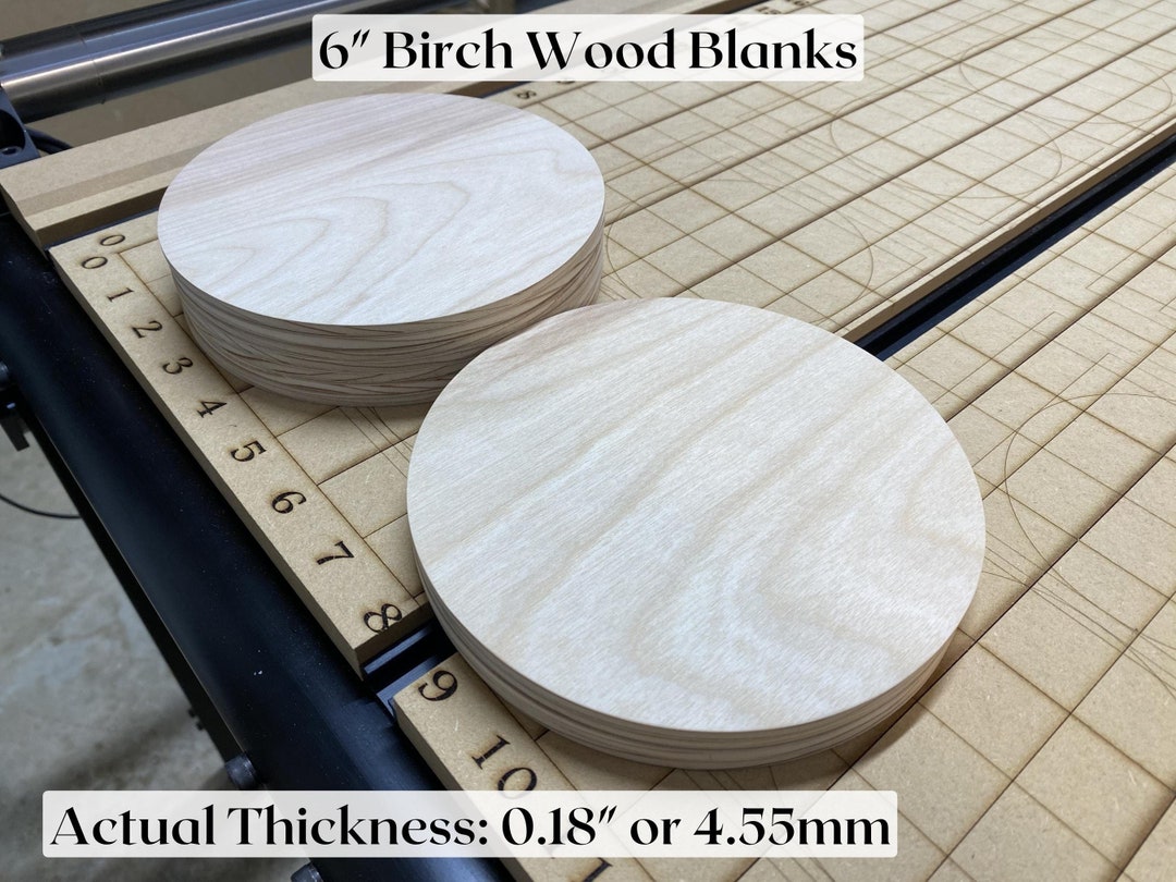 Baltic Birch Plywood Circles, Plywood Rounds, 6 Inch Wood Rounds, Pack