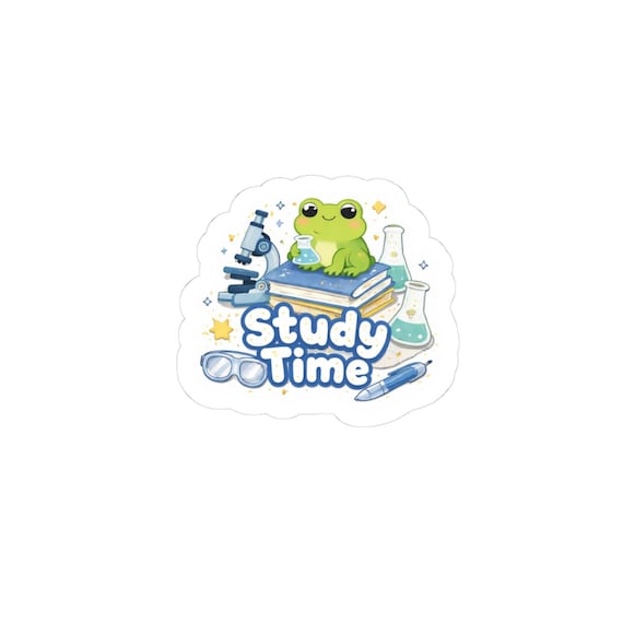Study Time Frog Sticker | Planner Decal