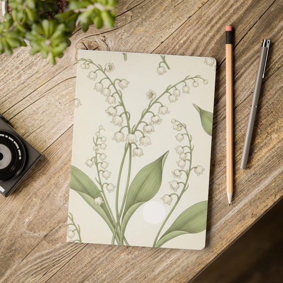 Lily of the Valley Floral Softcover Journal | Botanical Notebook
