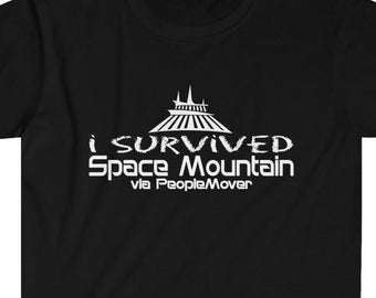 I Survived Space Mountain - via PeopleMover - TShirt - Cotton - Soft