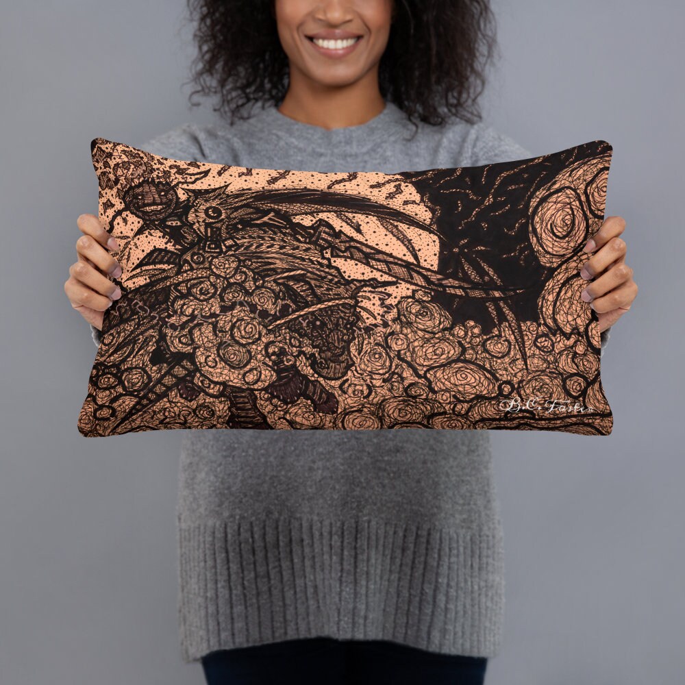 Accent Pillow Headless Horseman Original Art by B.C. Foster Etsy